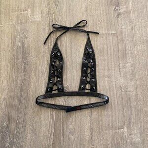y2k corset lace-up bralette
